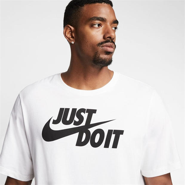 Бяло/Черно - Nike - Just Do It Swoosh T-Shirt Mens