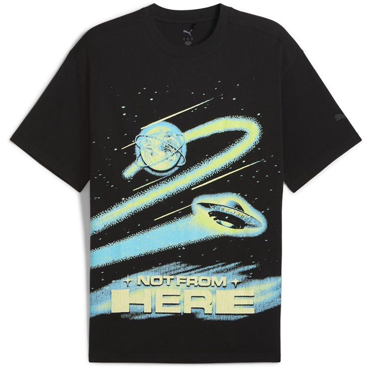 Puma Men' Black T-Shirt in Size S, Sports Direct
