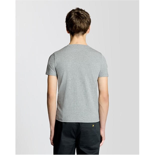 Grey - Lyle and Scott - Lyle & Scott Kids Plain Cotton T-Shirt