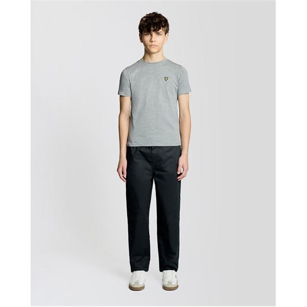 Grey - Lyle and Scott - Lyle & Scott Kids Plain Cotton T-Shirt