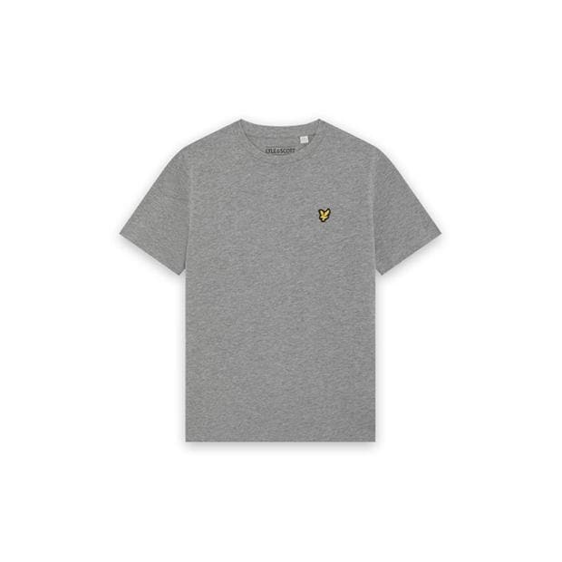 Grey - Lyle and Scott - Lyle & Scott Kids Plain Cotton T-Shirt
