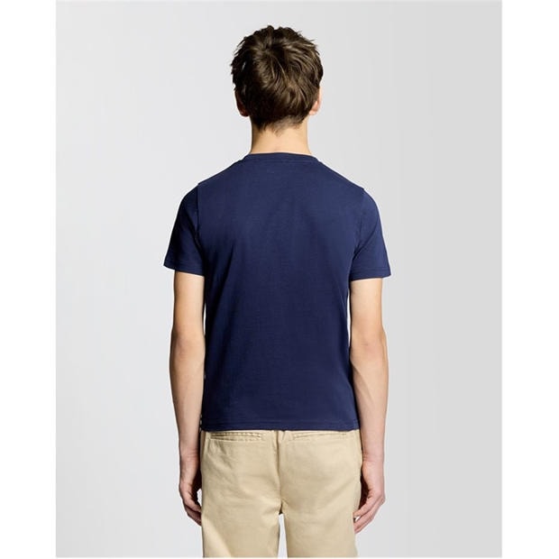 Navy - Lyle and Scott - Lyle & Scott Kids Plain Cotton T-Shirt