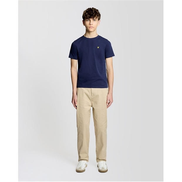 Navy - Lyle and Scott - Lyle & Scott Kids Plain Cotton T-Shirt