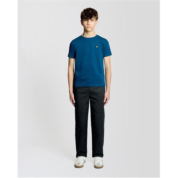 Blue - Lyle and Scott - Lyle & Scott Kids Plain Cotton T-Shirt