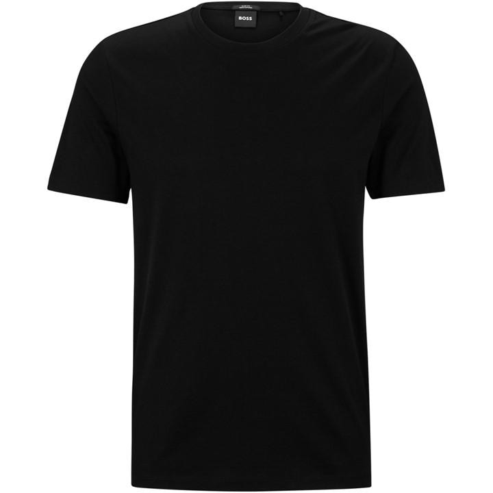 Boss Men' Black Tessler 150 Cotton Short Sleeve Slim Fit T-Shirt in Size S, Sports Direct
