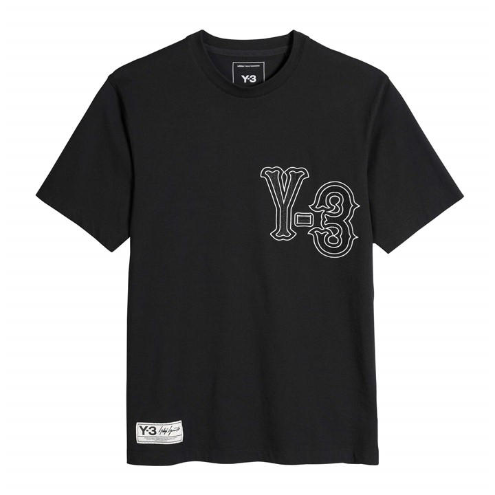 Y3 Men's Black Elite 5 Gfx T-Shirt in Size L, Sports Direct