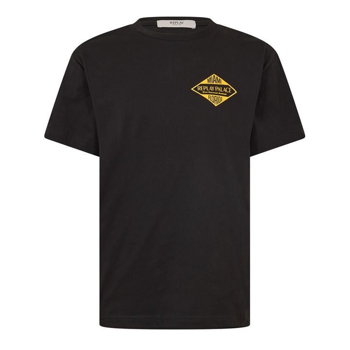 Replay Men's Black T-Shirt in Size 2XL, Sports Direct