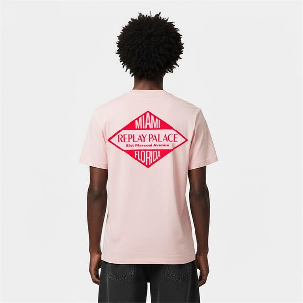 Pink - Replay - Men's T-Shirt