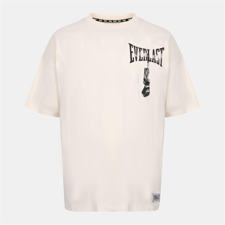 Everlast Men's White Cotton Short Sleeve Crew Neck T-Shirt in Size L, Sports Direct