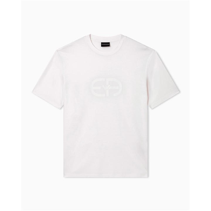 Emporio Armani Men's White Cotton T-Shirt in Size 2XL, Sports Direct