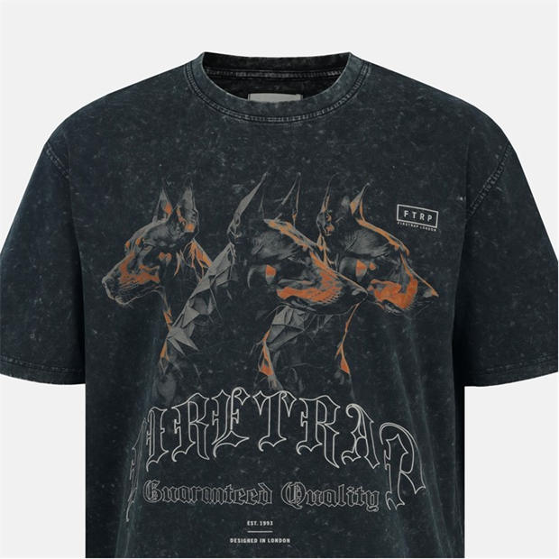 Doberman - Firetrap - Men's Wash Cotton Short Sleeve T-Shirt