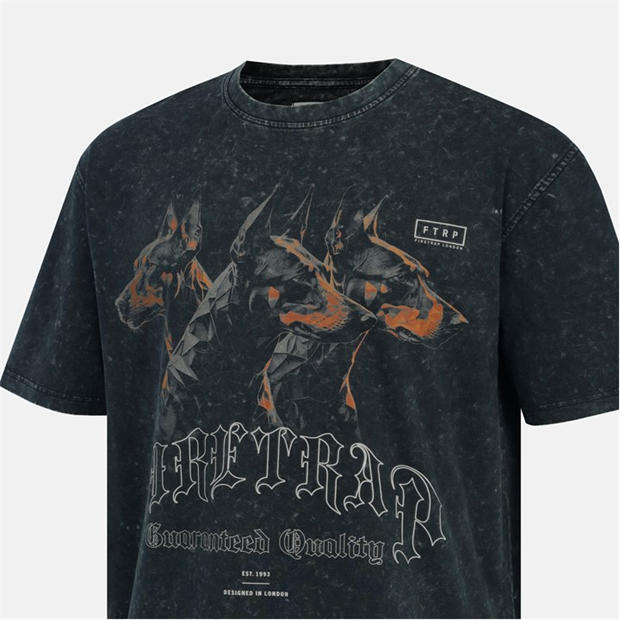 Doberman - Firetrap - Men's Wash Cotton Short Sleeve T-Shirt