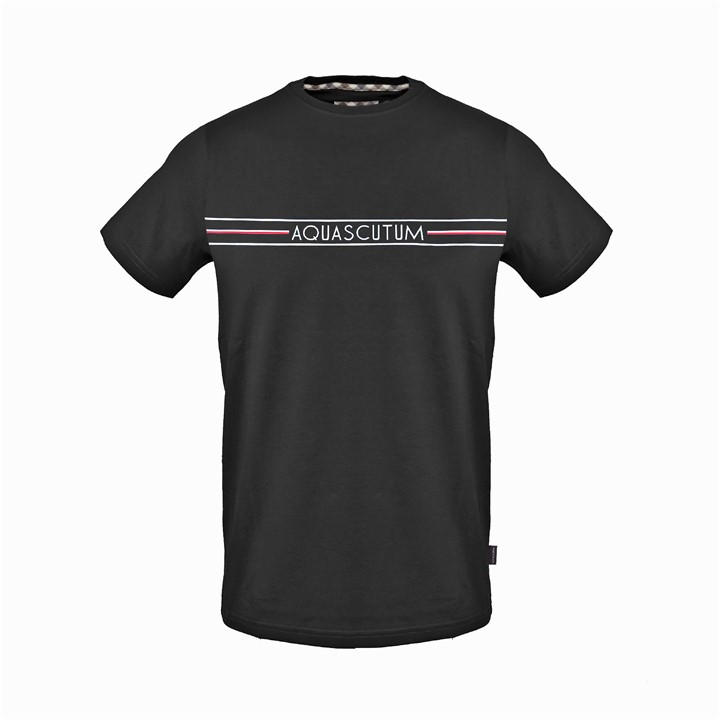 Aquascutum Men' Black T-Shirt in Size S, Sports Direct