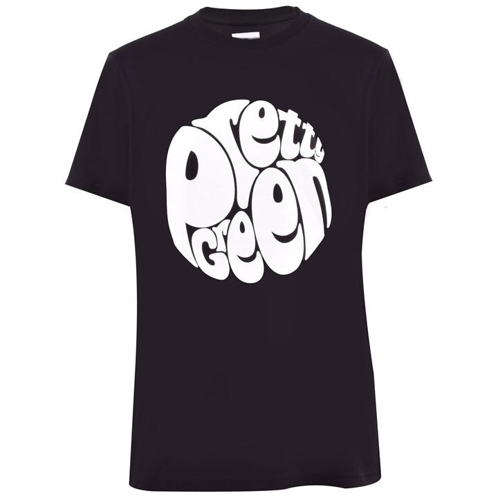 Pretty Green Men' Black Gillespie Tee in Size S, Sports Direct