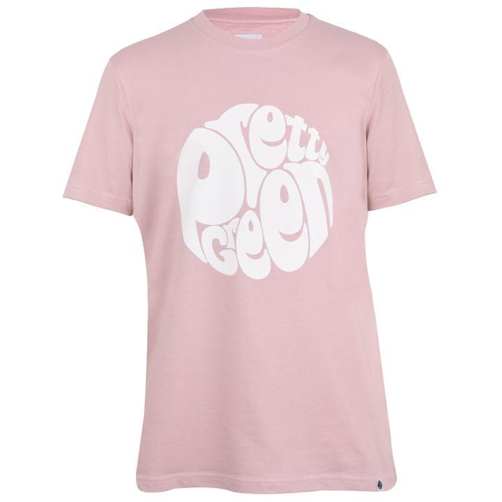 Pretty Green Men' Pink Gillespie Tee in Size S, Sports Direct