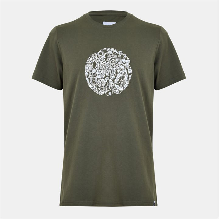 Pretty Green Men's Green Pretty Gillespie Tee Large