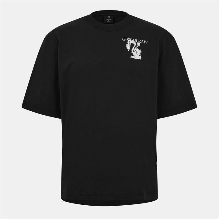 G Star Men's Black Industry Back Graphic Boxy T-Shirt in Size 2XS, Sports Direct