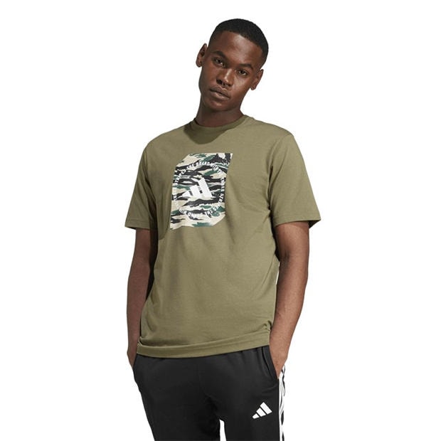Olive Strata - adidas - Men's Camo Box T-Shirt
