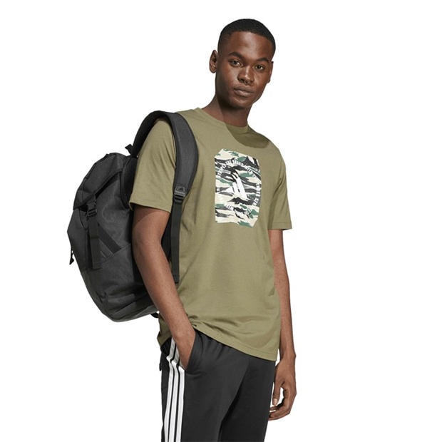 Olive Strata - adidas - Men's Camo Box T-Shirt