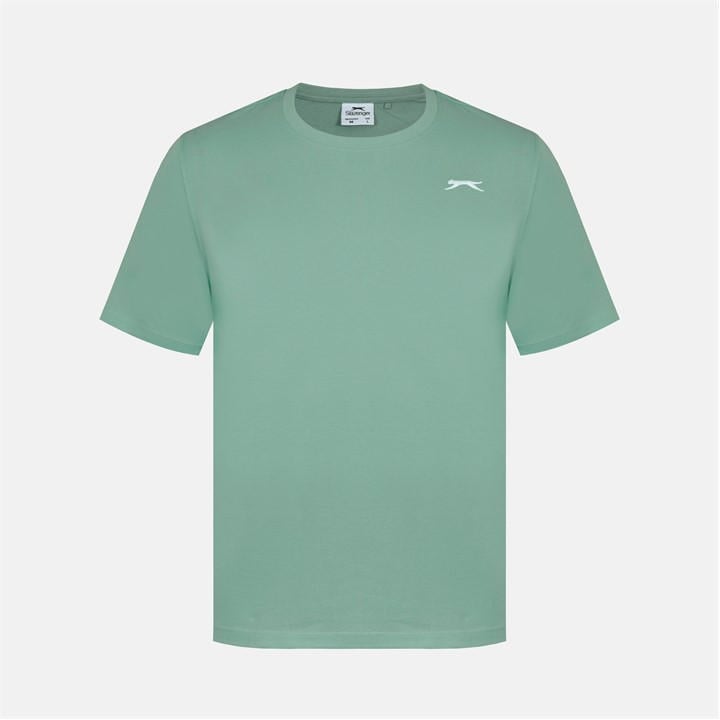 Slazenger Men's Green Plain T-Shirt in Size L, Sports Direct