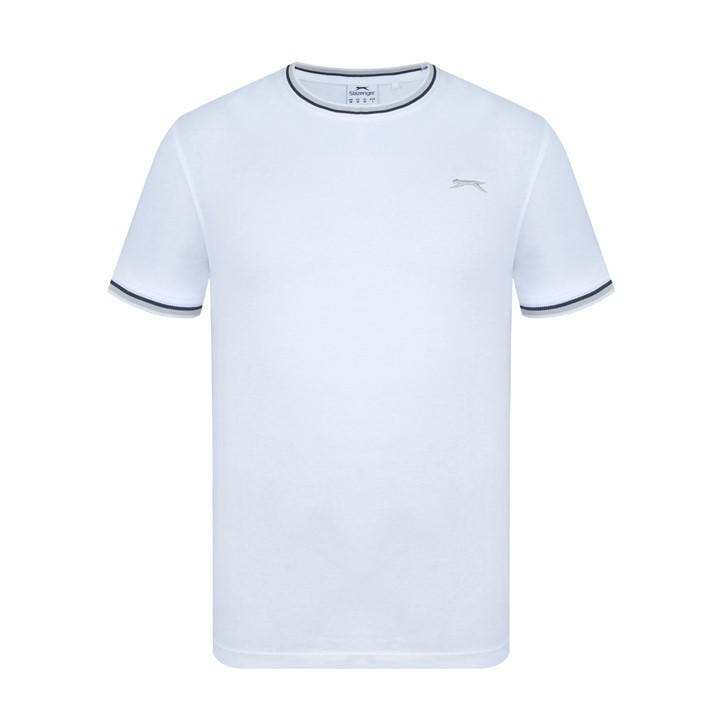 Slazenger Men's White Tipped T-Shirt in Size 4XL, Sports Direct