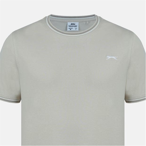 Stone - Slazenger - Slazenger Tipped T-Shirt Mens
