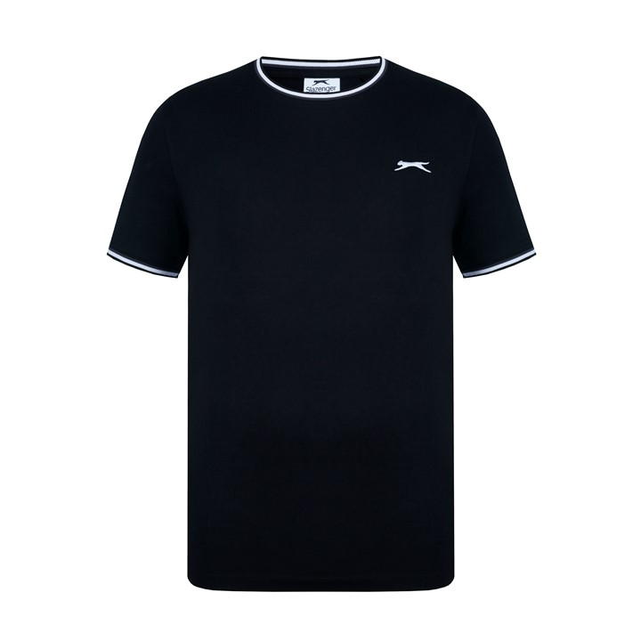 Slazenger Men's Black Tipped T-Shirt in Size 4XL, Sports Direct