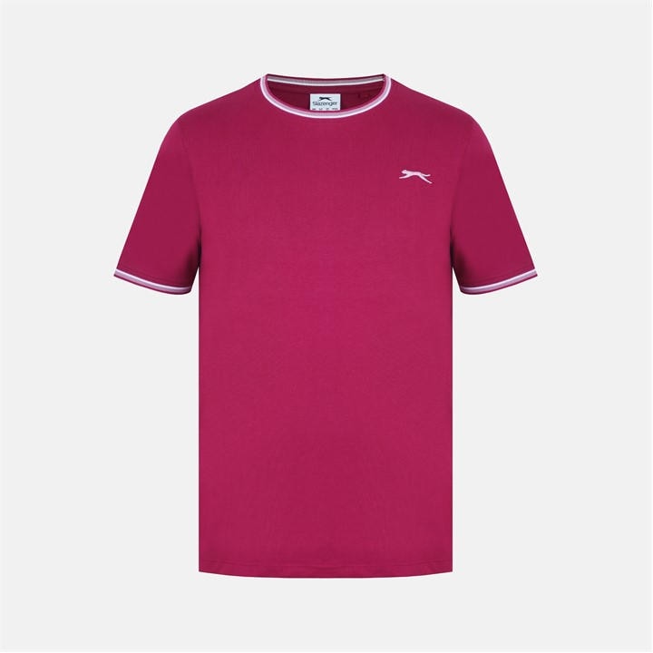 Slazenger Men's Pink Tipped T-Shirt in Size L, Sports Direct