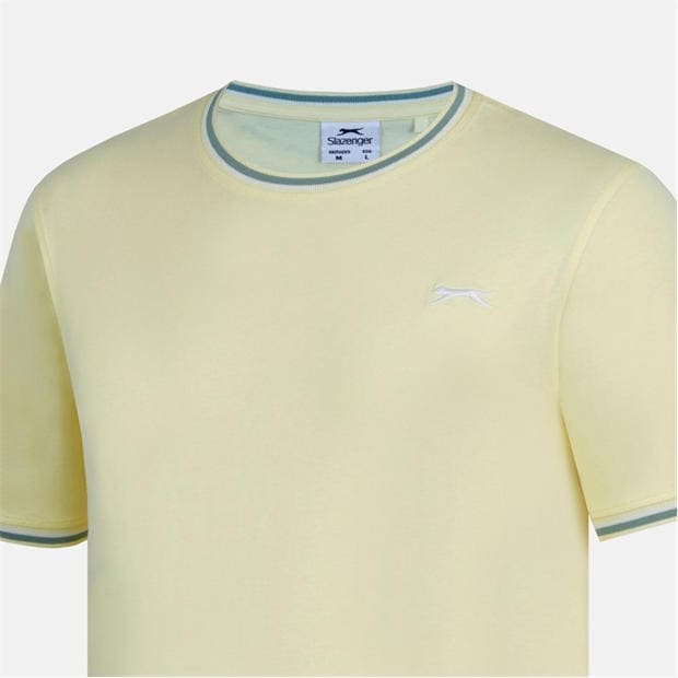 Light Yellow - Slazenger - Slazenger Tipped T-Shirt Mens