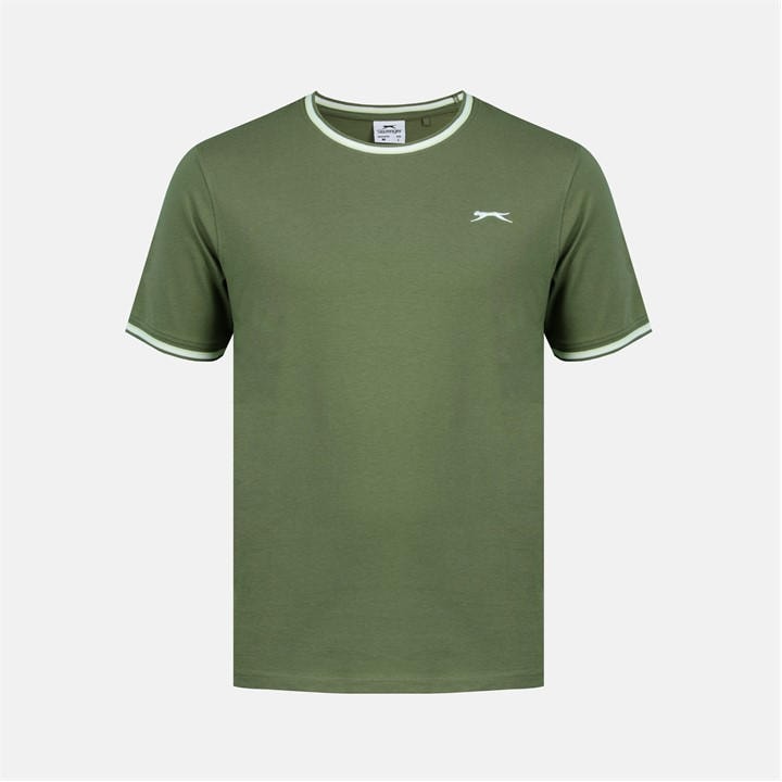 Slazenger Men' Green Tipped T-Shirt in Size S, Sports Direct