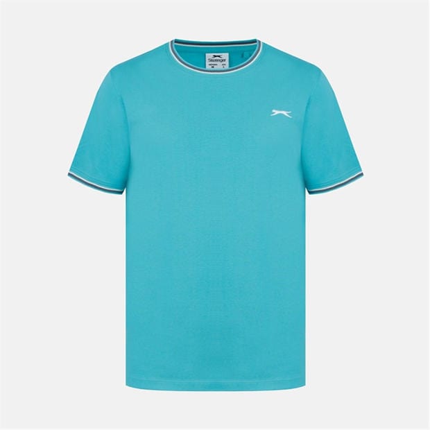 Light Teal - Slazenger - Slazenger Tipped T-Shirt Mens