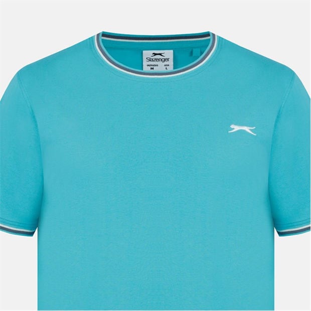 Light Teal - Slazenger - Slazenger Tipped T-Shirt Mens