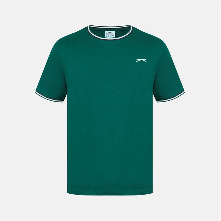 Slazenger Men's Green Tipped T-Shirt in Size 2XL, Sports Direct