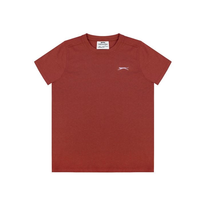 Slazenger Boys Red  Plain Tee Shirt in Size 13 Years, Sports Direct