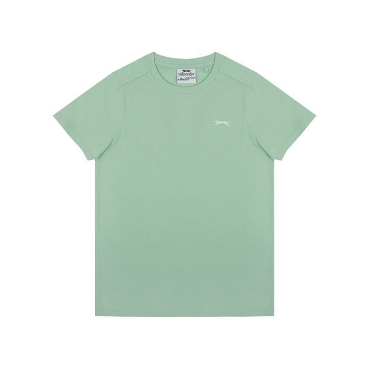 Slazenger Boys Green  Plain Tee Shirt in Size 11 - 12 Years, Sports Direct
