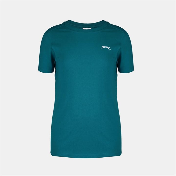 Slazenger Boys Green  Plain Tee Shirt in Size 11 - 12 Years, Sports Direct