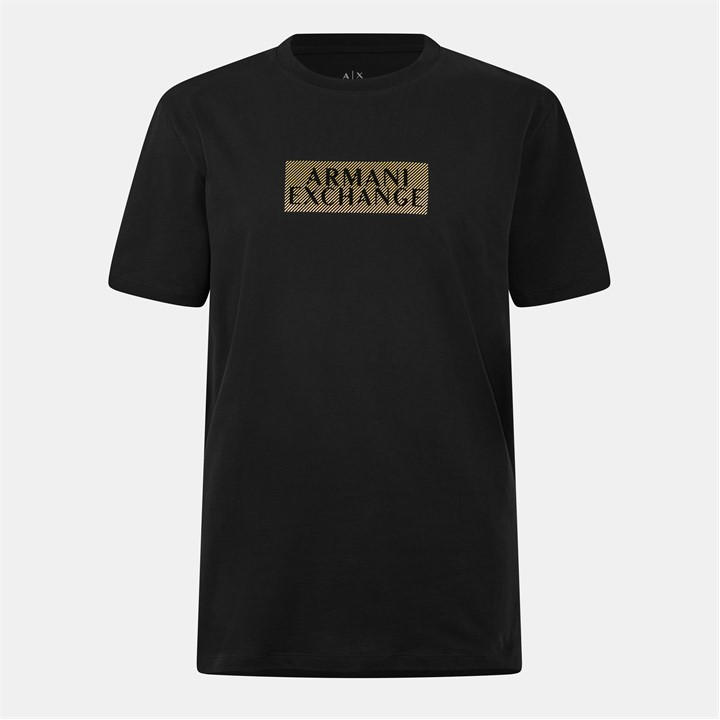 Armani Exchange Men's Black Regular Fit T-Shirt in Size XL, Sports Direct