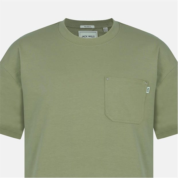 Khaki - Jack Wills - Men's Oversized T-Shirt