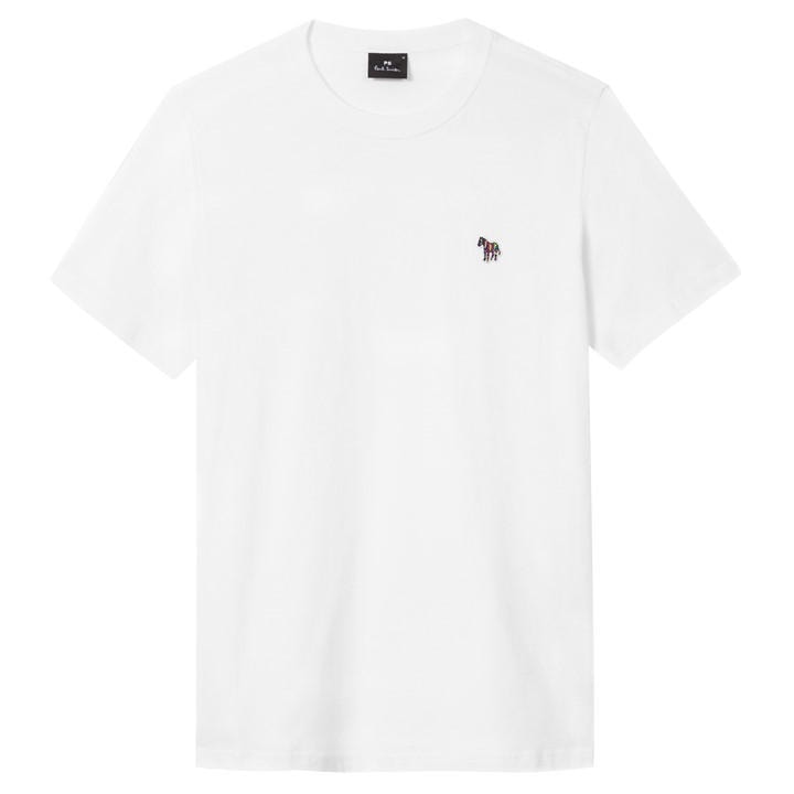 Ps Paul Smith Men's White Regular Fit Zebra Crew-Neck T-Shirt in Size 2XL, Sports Direct