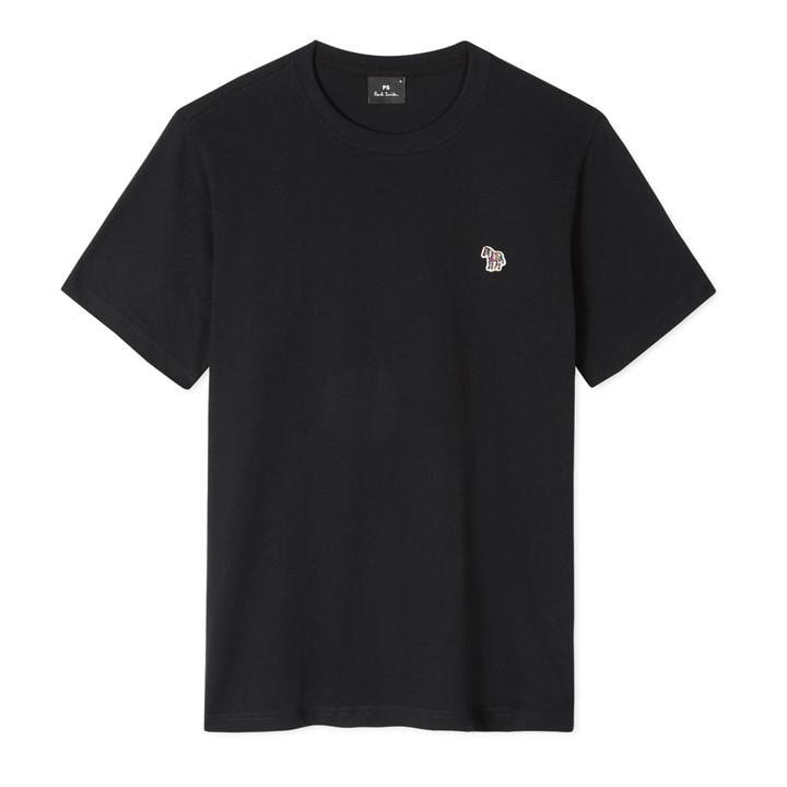 Ps Paul Smith Men's Black Regular Fit Zebra Crew-Neck T-Shirt in Size L, Sports Direct
