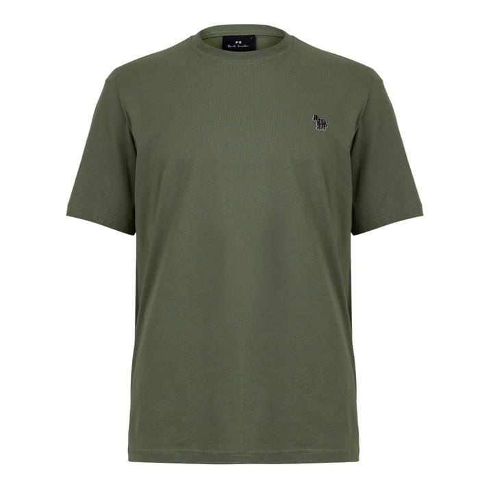 Ps Paul Smith Men's Green Regular Fit Zebra Crew-Neck T-Shirt in Size XL, Sports Direct