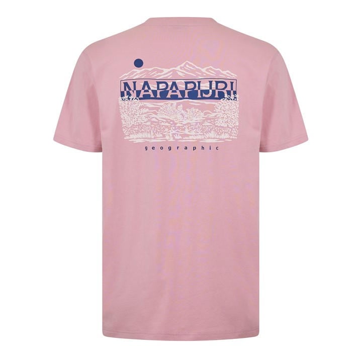 Napapijri Men's Pink Graphic T-Shirt in Size L, Sports Direct