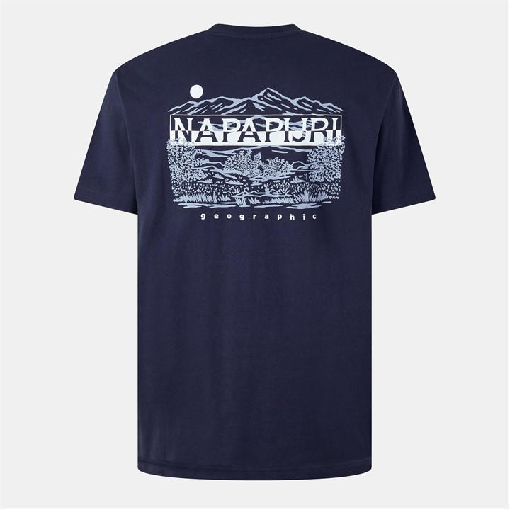 Napapijri Men's Blue Graphic T-Shirt in Size XL, Sports Direct