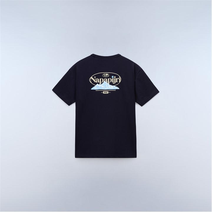 Napapijri Men's Blue Graphic T-Shirt in Size L, Sports Direct