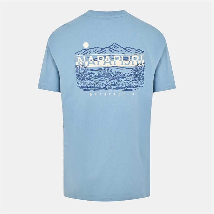 Napapijri Men's Blue Graphic T-Shirt in Size 2XL, Sports Direct