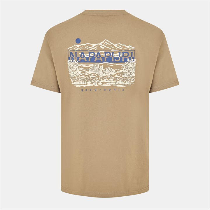 Napapijri Men' Green Graphic T-Shirt in Size S, Sports Direct