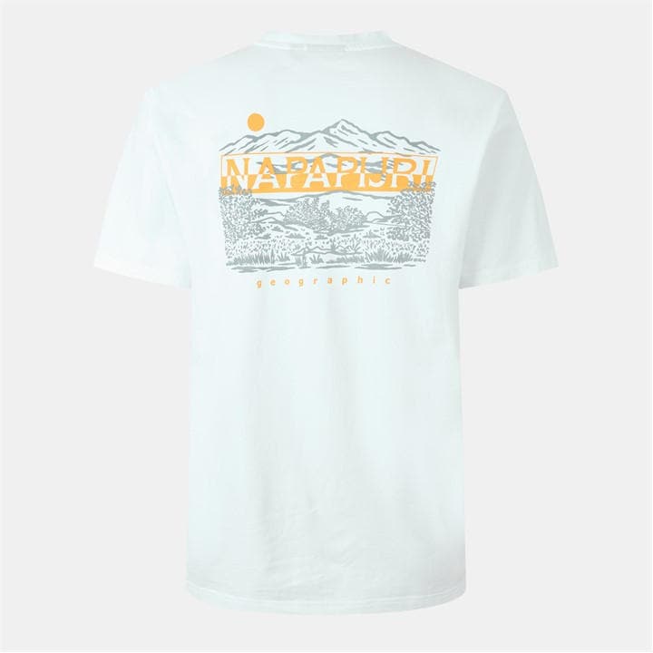 Napapijri Men's White Graphic T-Shirt in Size XL, Sports Direct