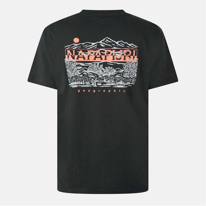 Napapijri Men's Black Graphic T-Shirt in Size XL, Sports Direct