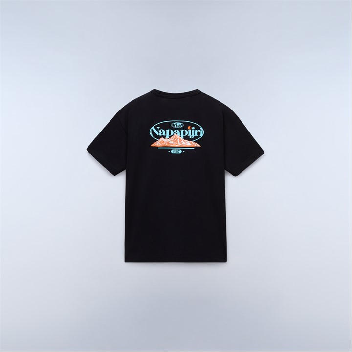 Napapijri Men's Black Graphic T-Shirt in Size XL, Sports Direct