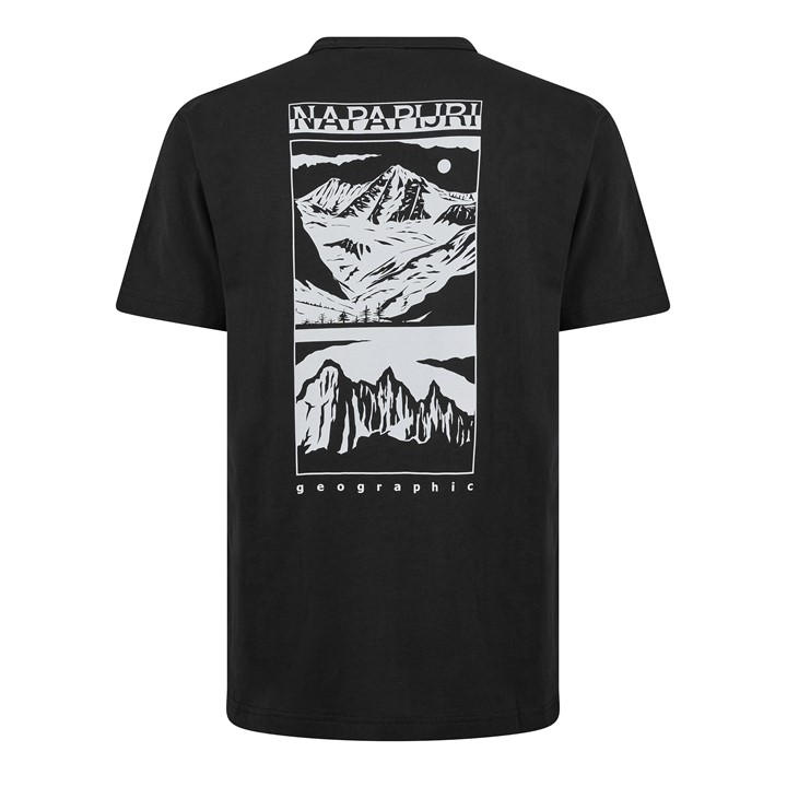 Napapijri Men's Black Graphic T-Shirt in Size XL, Sports Direct